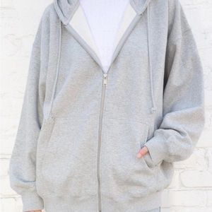 Brandy Melville Christy grey zip up
